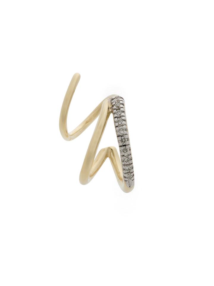 Maria Black 14kt Yellow Gold Fury Diamond Twirl Earring - Metallic