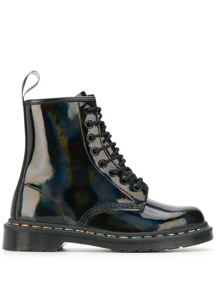 Dr. Martens 1460 Rainbow Boots - Black