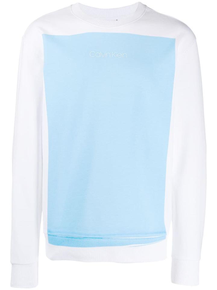 Calvin Klein Box Print Sweatshirt - White
