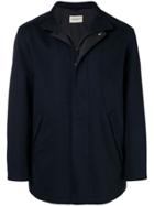 Holland & Holland Buckled Mao Collar Coat - Blue