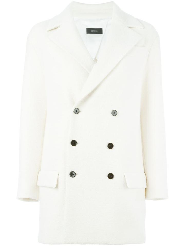 Joseph Double Breasted Coat, Women's, Size: 40, Nude/neutrals, Cotton/polyamide/polyester/wool