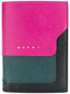 Marni Saffiano Leather Bi-fold Wallet - Pink & Purple
