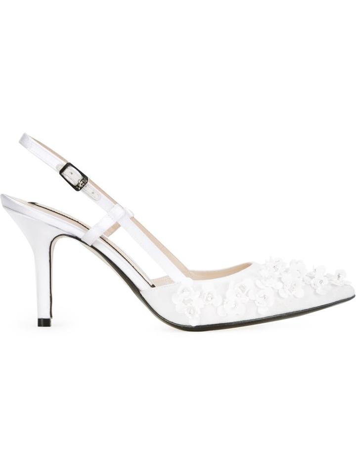 No21 Flower Appliqué Pumps