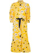 Chinti & Parker Floral Print Shirt Dress - Yellow
