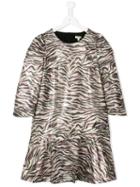 Kenzo Kids - Tiger Stripe Dress - Kids - Polyamide/polyester/viscose/metal (grey) - 16 Yrs