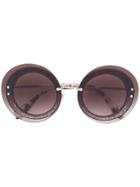 Miu Miu Eyewear Classic Round Sunglasses - Metallic