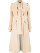 Alexander Mcqueen Double-layer Coat - Neutrals
