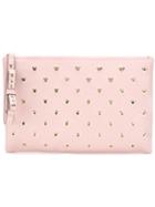 Red Valentino Eyelet Embellished Clutch, Women's, Pink/purple, Leather