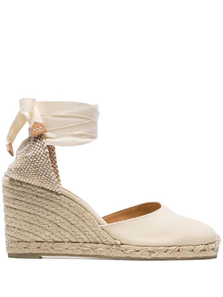 Castañer Carina 80 Canvas Wedge Heels - Neutrals
