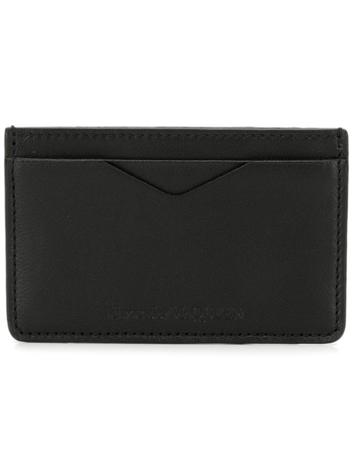 Alexander Mcqueen Skeleton Embossed Cardholder - Black