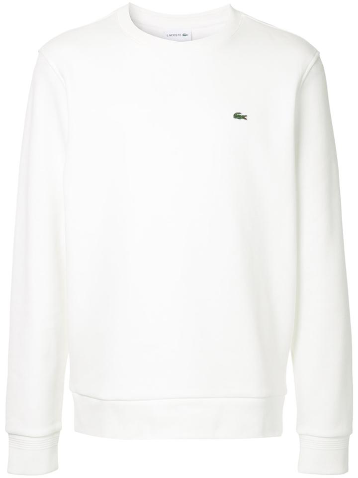 Lacoste Embroidered Logo Sweatshirt - White