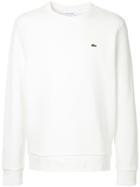 Lacoste Embroidered Logo Sweatshirt - White