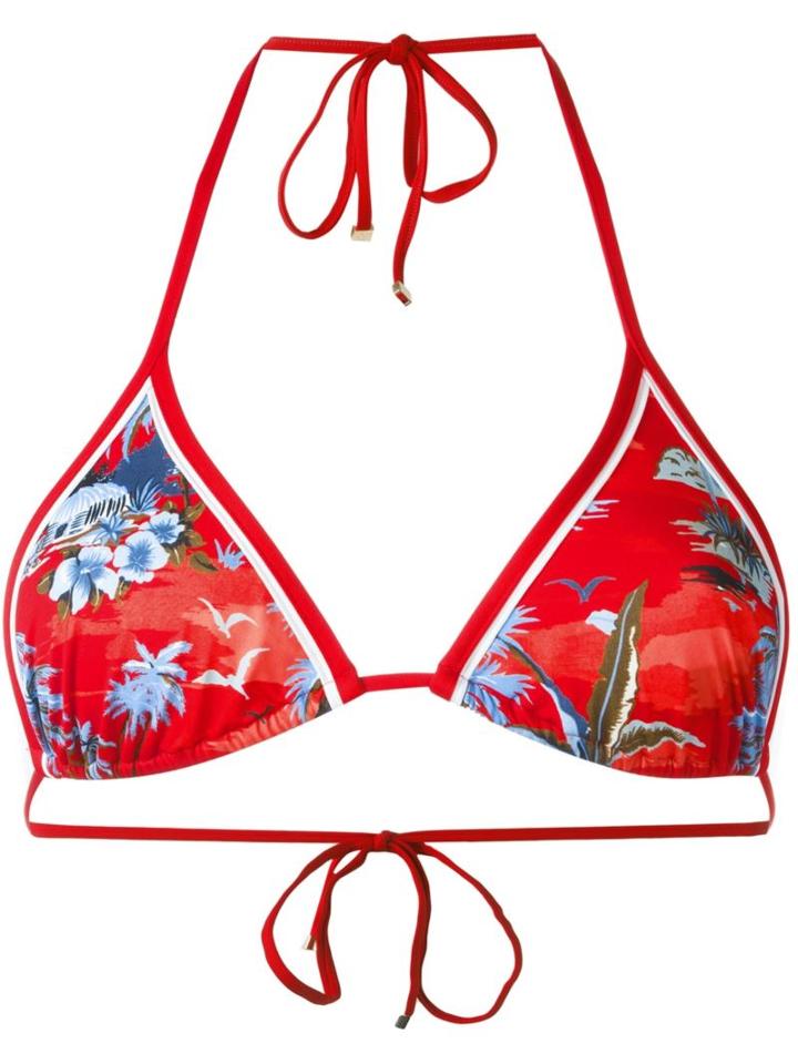 Dsquared2 Palm Tree Print Bikini Top