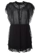 Iro Broderie Anglaise Detail Dress, Women's, Size: 40, Black, Cotton/viscose