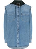 Balenciaga Layered Denim Shirt - Blue