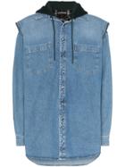 Balenciaga Layered Denim Shirt - Blue