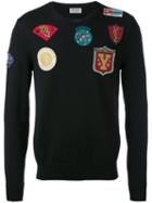 Multi Patch Sweatshirt - Men - Wool - L, Black, Wool, Saint Laurent