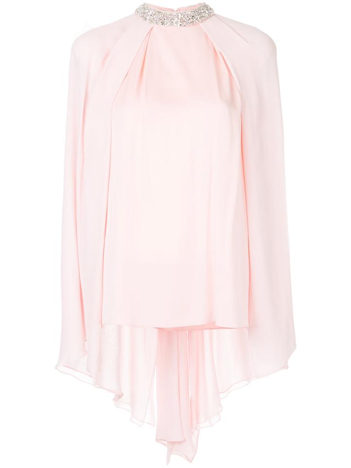 Dice Kayek Embellished Collar Blouse - Pink & Purple