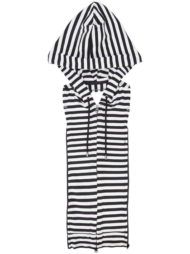 Veronica Beard Removable Striped Hood Dickey - White
