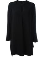 Proenza Schouler Knotted Front Shift Dress, Women's, Size: 6, Black, Silk