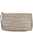 B May Embossed Make Up Bag - Grey