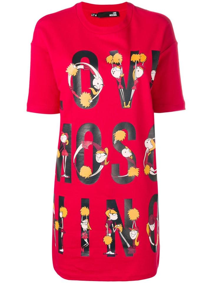 Love Moschino Red T-shirt Dress