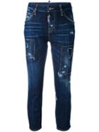 London Cropped Jeans - Women - Cotton/polyester - 36, Blue, Cotton/polyester, Dsquared2