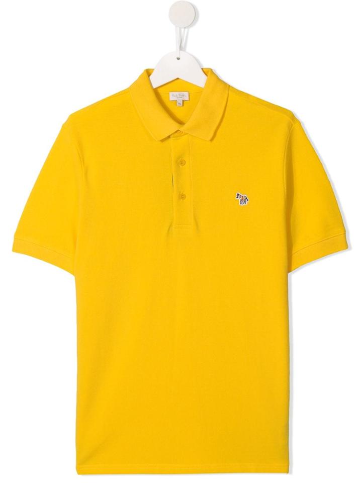 Paul Smith Junior Zebra Crest Polo Shirt - Yellow