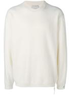 Laneus Long-sleeve Fitted Sweater - White