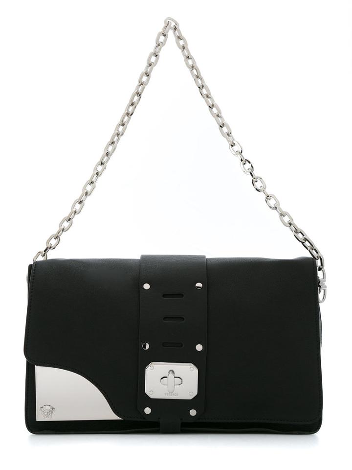 Versace Versace Dbff778dgov7 D41p Leather/fur/exotic Skins->lamb Skin, Women's, Black, Lamb Skin