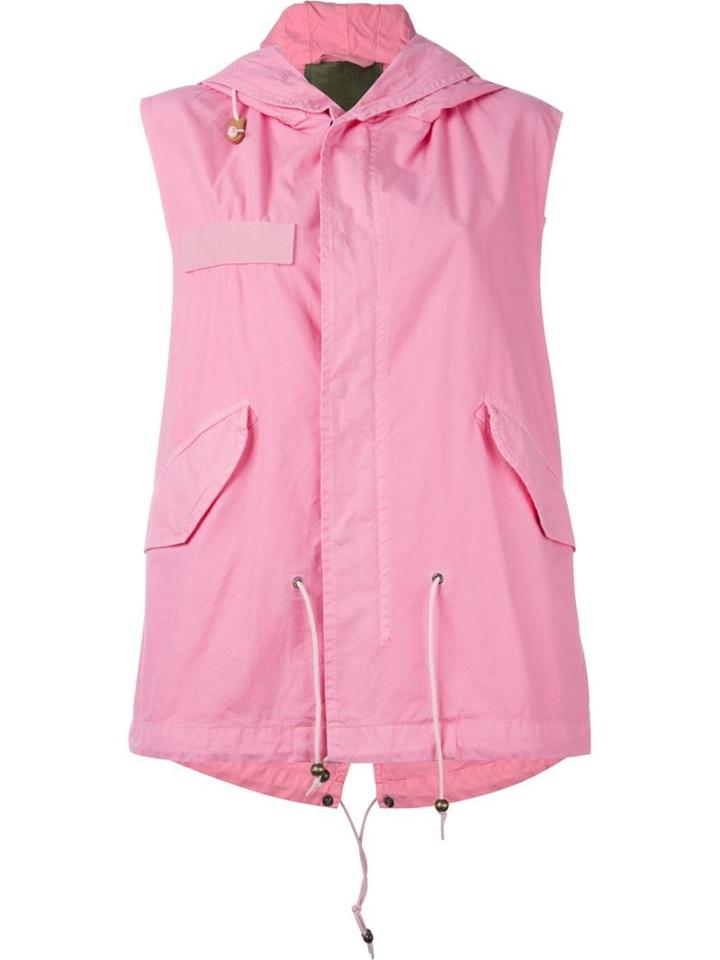 Mr & Mrs Italy Sleveless Hooded Jacket, Women's, Size: Xs, Pink/purple, Cotton