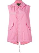 Mr & Mrs Italy Sleveless Hooded Jacket, Women's, Size: Xs, Pink/purple, Cotton