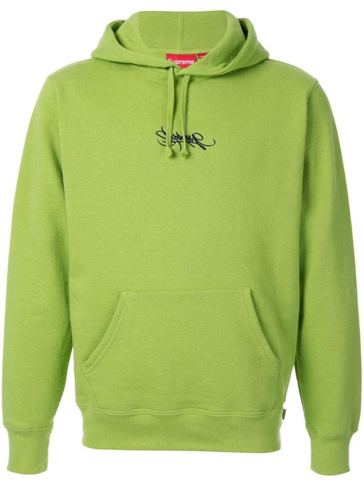 Supreme Tag Logo Hoodie - Green