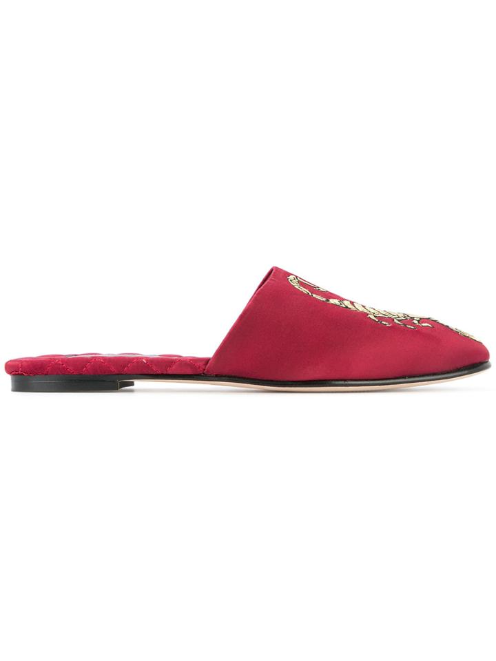 Mara & Mine Alexandra Scorpion Japanese Mules - Red