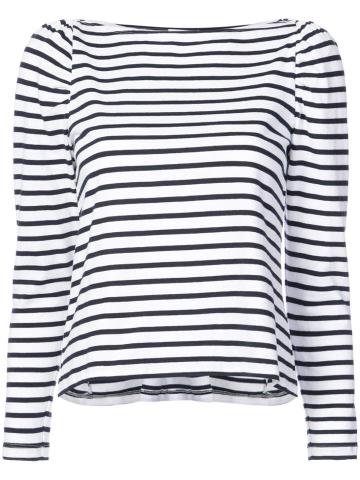 A.l.c. Striped Fitted Top - White
