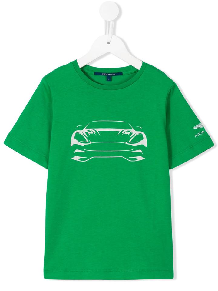 Aston Martin Kids Car Print T-shirt, Boy's, Size: 10 Yrs, Green