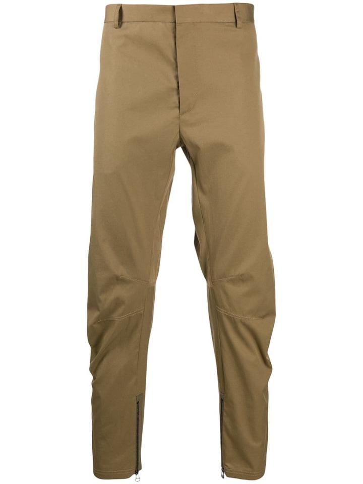 Lanvin Zipped Cropped Trousers - Brown