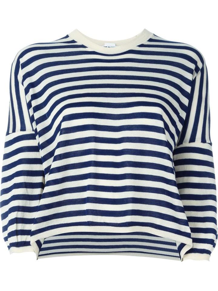Comme Des Garçons Comme Des Garçons Striped Jumper, Women's, Size: S, Nude/neutrals, Cotton