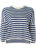 Comme Des Garçons Comme Des Garçons Striped Jumper, Women's, Size: S, Nude/neutrals, Cotton