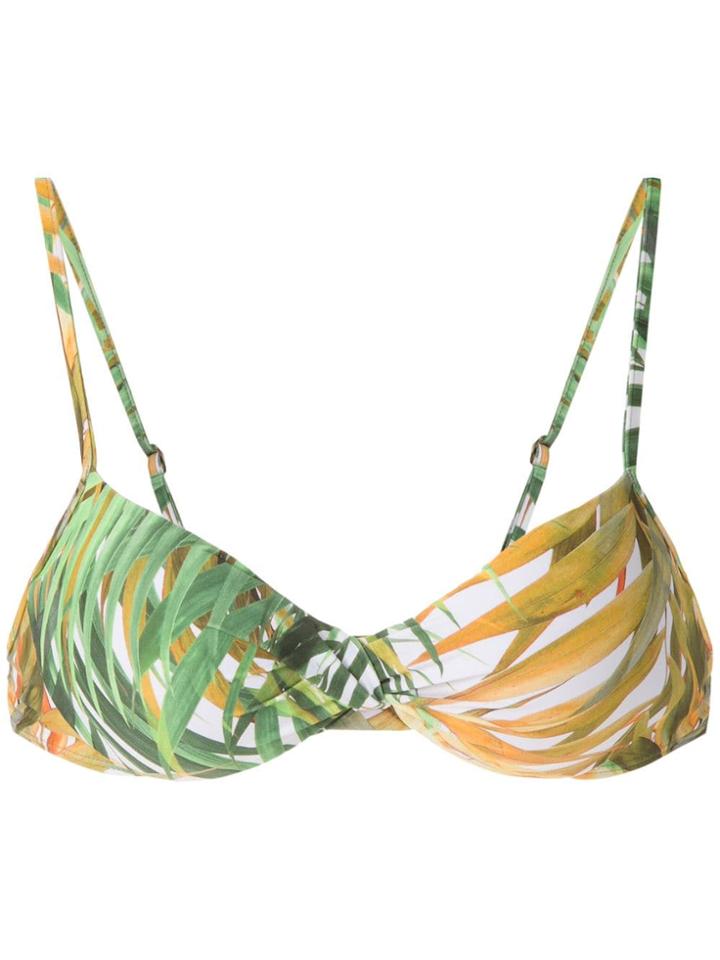 Lygia & Nanny Cassis Printed Bikini Top - Yellow