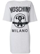 Moschino Belted T-shirt Dress - Grey