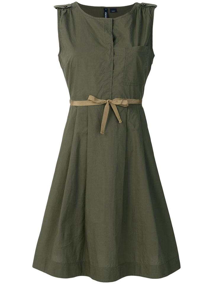 Woolrich Belted Flared Dress - Green