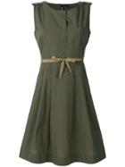 Woolrich Belted Flared Dress - Green