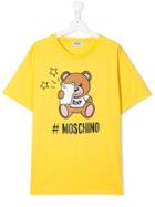 Moschino Kids Teen Teddy Print T-shirt - Yellow