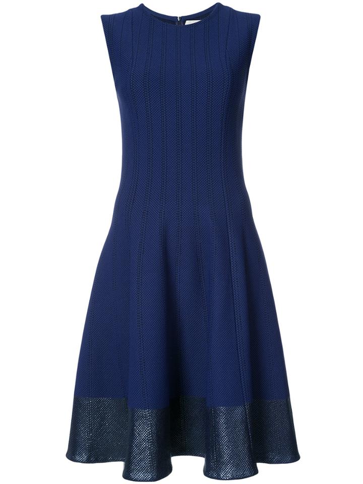 Carolina Herrera Fitted Flared Dress - Blue