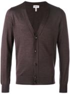 Brioni - V-neck Buttoned Cardigan - Men - Silk/cashmere - 48, Brown, Silk/cashmere