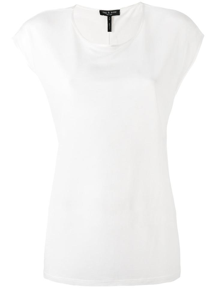 Rag & Bone - Round Neck T-shirt - Women - Silk/lyocell - L, White, Silk/lyocell