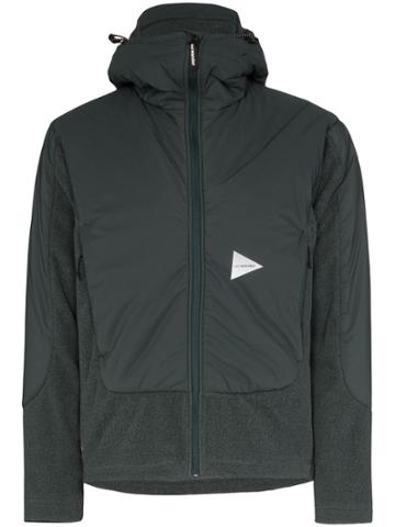 And Wander Green Hooded Fleece Jacket