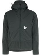 And Wander Green Hooded Fleece Jacket