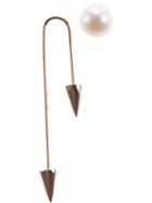 Asherali Knopfer Single Bar Earrings, Women's, Metallic, Gold